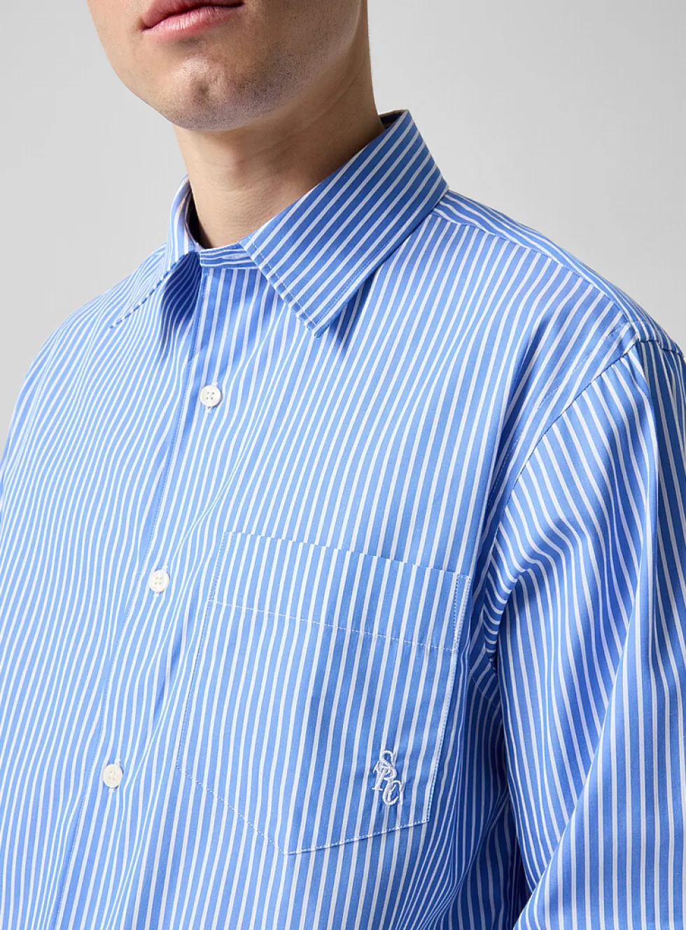 Twin-stripe poplin shirt
