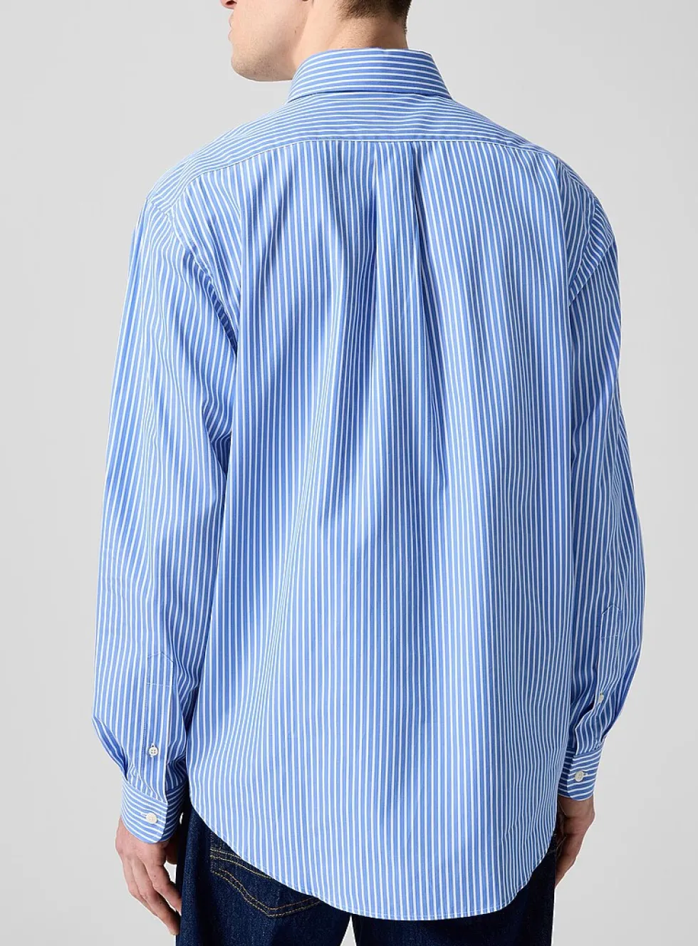Twin-stripe poplin shirt
