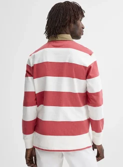 Twin-stripe rugby polo