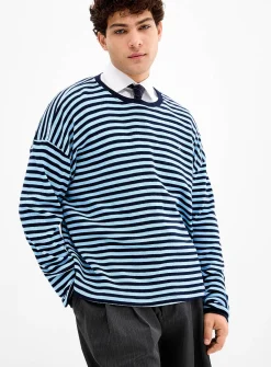 Twin-stripe waffle T-shirt