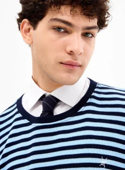 Twin-stripe waffle T-shirt
