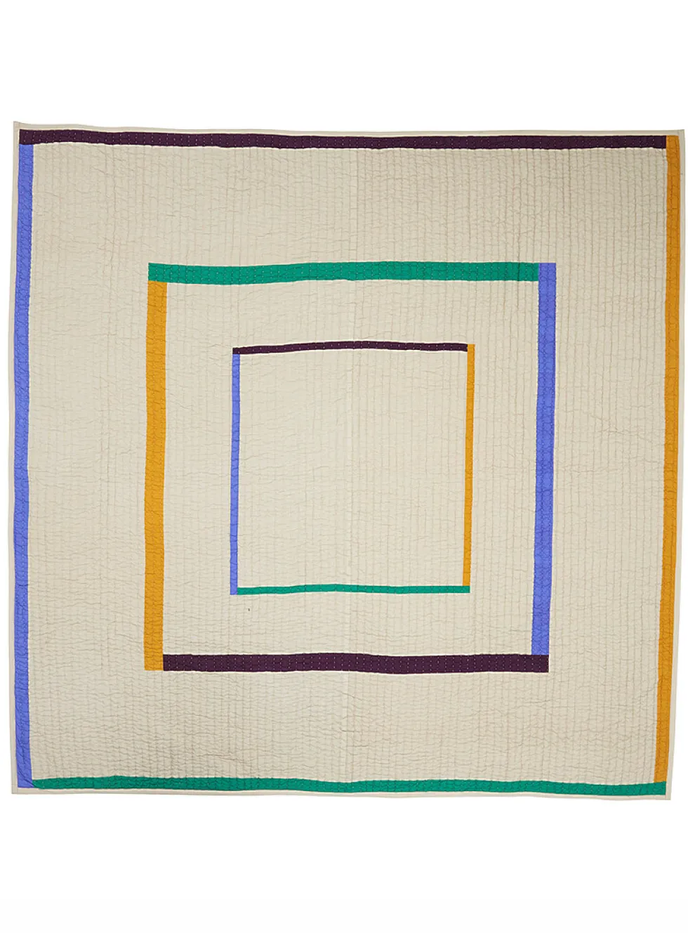 Twist colour block quilted bedspread