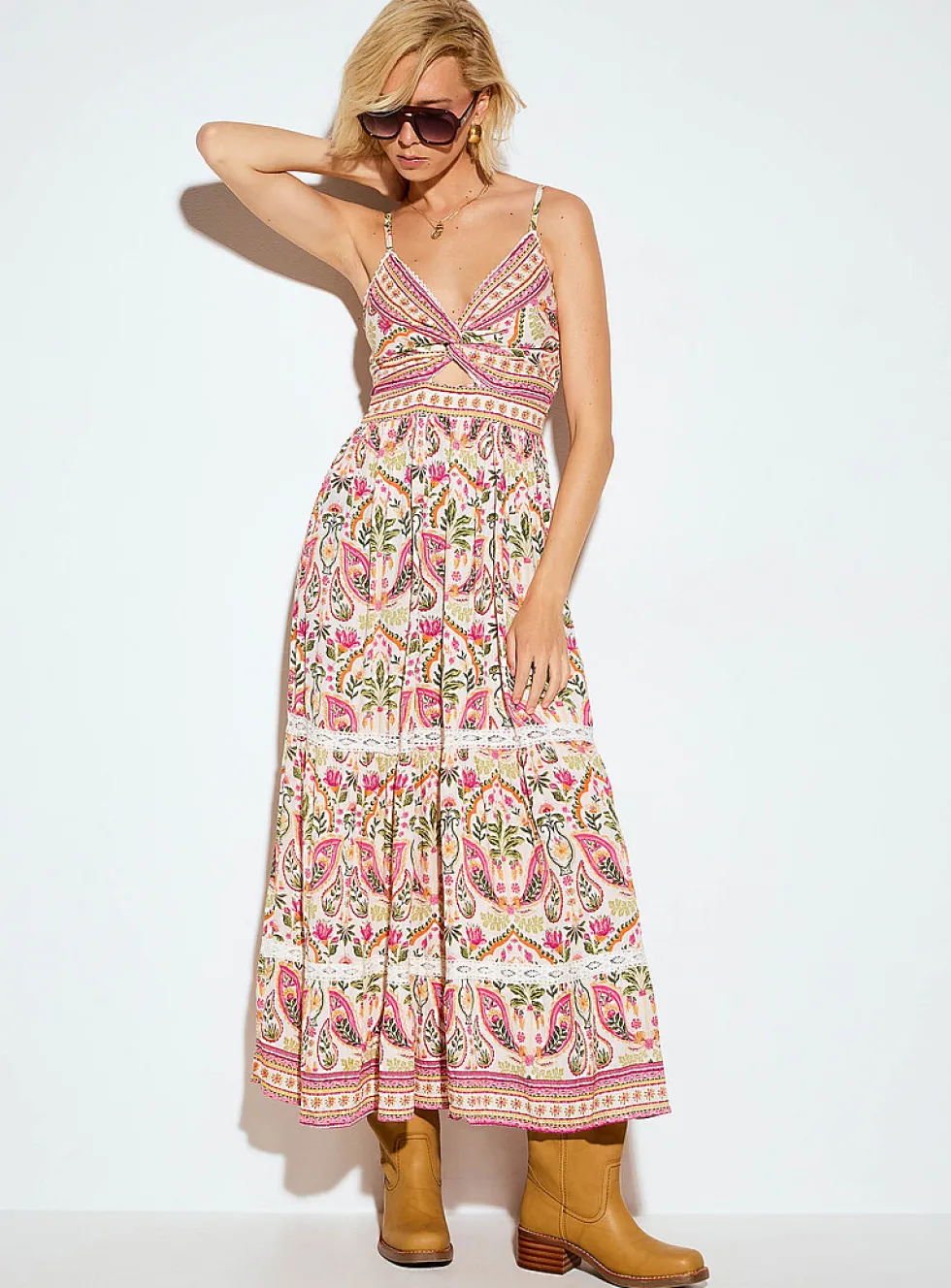 Twist detail maxi dress