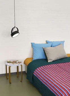 Twist striped quilted bedspread