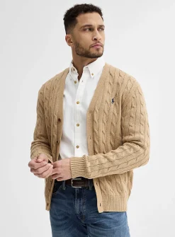 Twisted cable cardigan