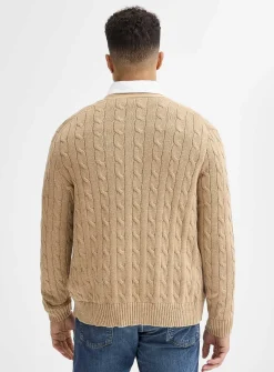 Twisted cable cardigan