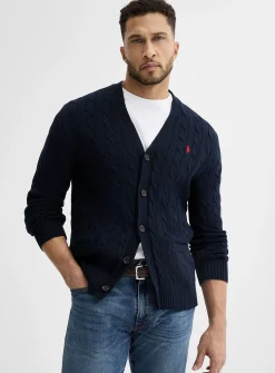 Twisted cable cardigan