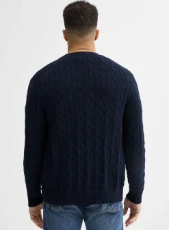 Twisted cable cardigan