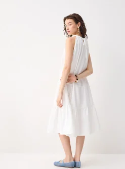 Twisted hem tiered maxi dress