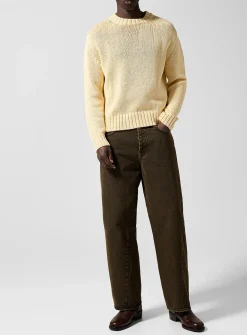 Twisted khaki jean