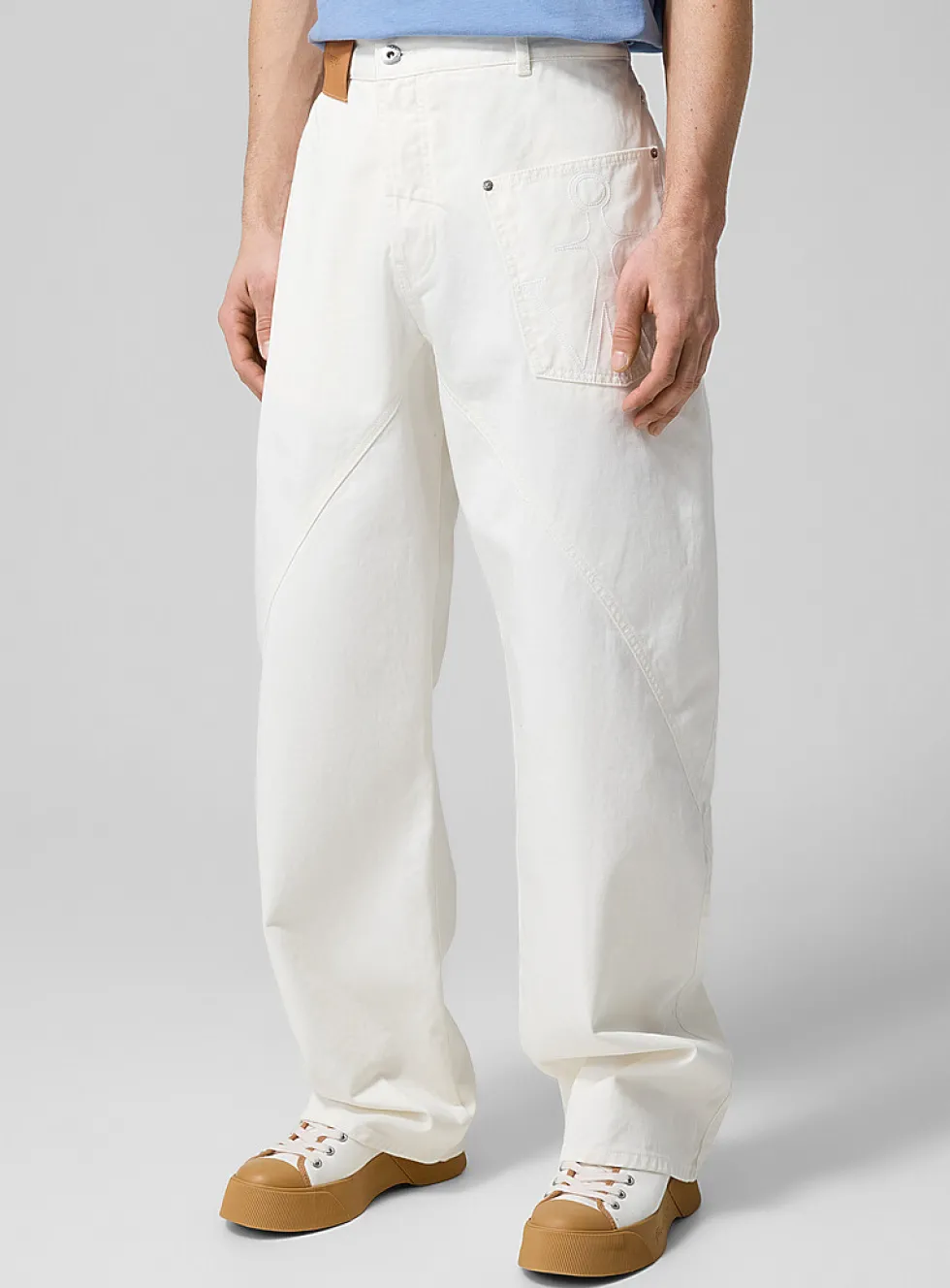 Twisted white carpenter jean
