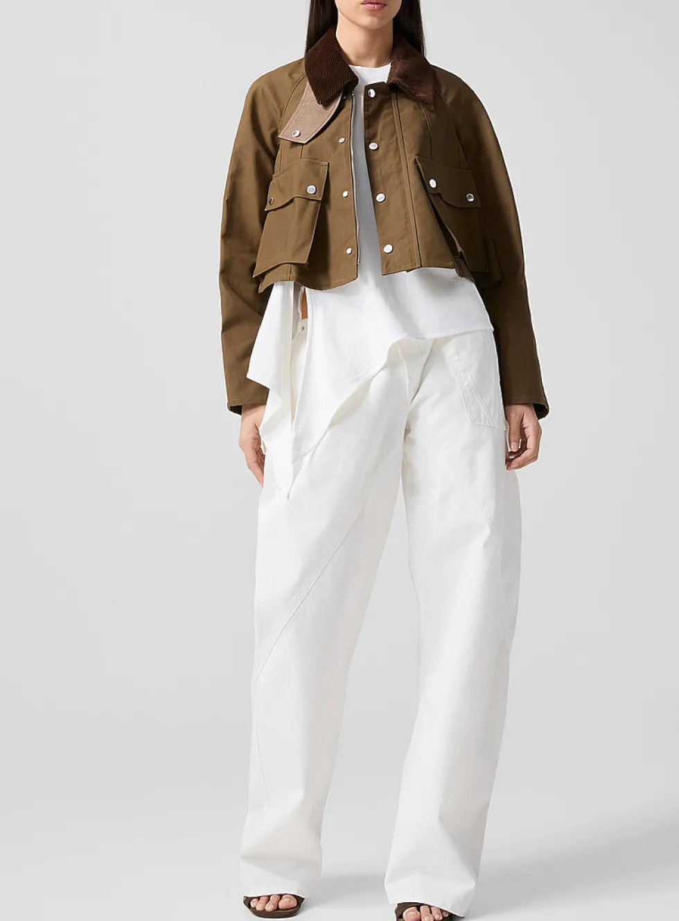Twisted white carpenter jean
