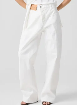 Twisted white carpenter jean