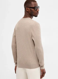 Twisted-cable silk-blend sweater