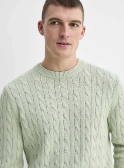 Twisted-cable sweater