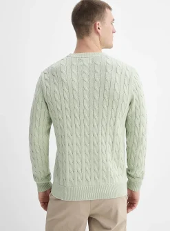 Twisted-cable sweater