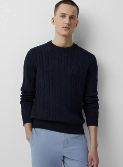 Twisted-cable sweater
