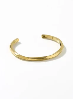 Twisted-look open bangle