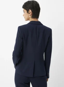 Two-button suiting crepe blazer