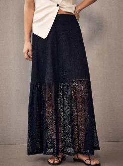 Two-tiered lace skirt