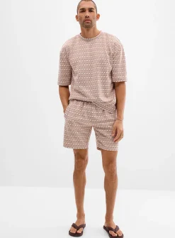 Two-tone jacquard short