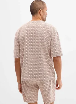 Two-tone jacquard T-shirt