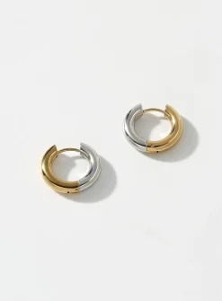 Two-tone metallic hoops