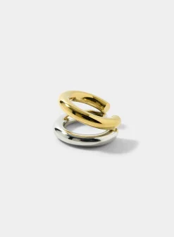 Two-tone openwork ear cuff