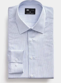 Two-tone pinstriped shirt