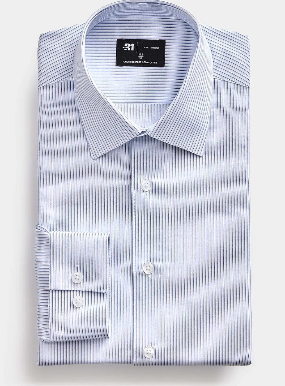 Two-tone pinstriped shirt