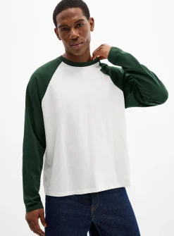 Two-tone raglan T-shirt