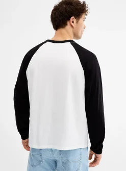 Two-tone raglan T-shirt