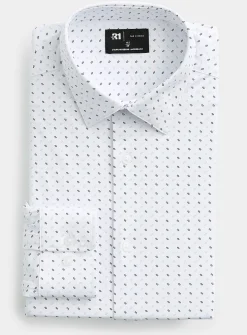 Two-tone rectangle shirt