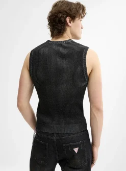 Two-tone ribbed tank