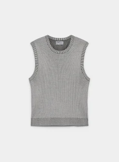 Two-tone ribbed tank