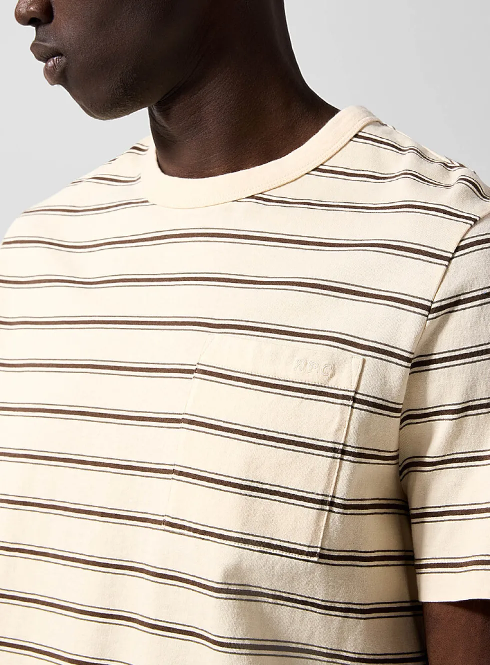 Two-tone stripes T-shirt