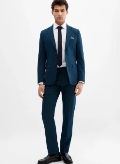 Two-tone thread piqué suit