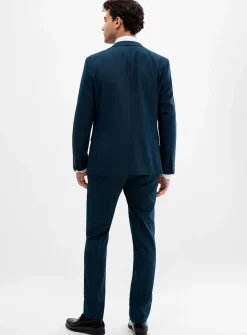 Two-tone thread piqué suit