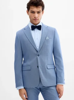 Two-tone thread piqué suit