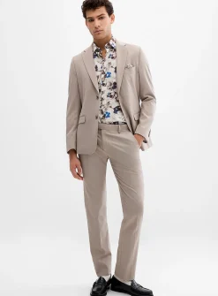 Two-tone thread piqué suit