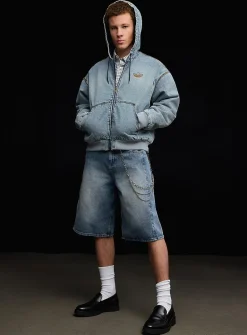 Two-tone washed jort