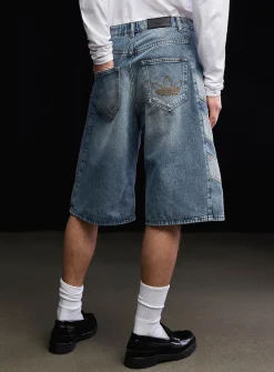Two-tone washed jort