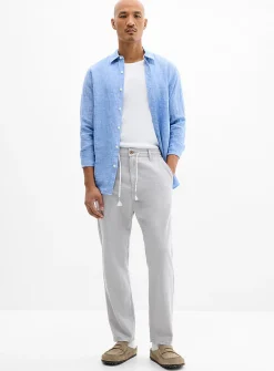 Two-tone weft knit pant