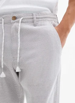 Two-tone weft knit pant
