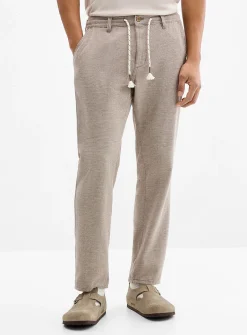 Two-tone weft knit pant