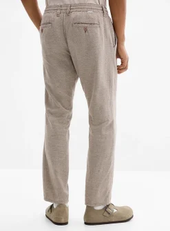 Two-tone weft knit pant