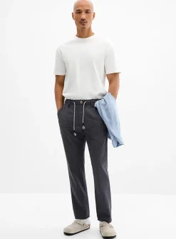 Two-tone weft knit pant