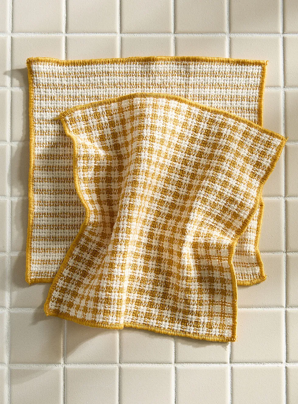 Two-tone woven dishcloths