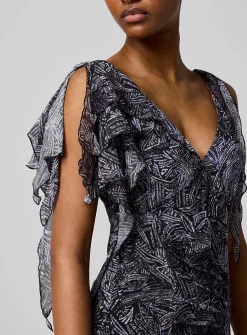 Tylena pure silk asymmetrical dress