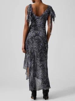 Tylena pure silk asymmetrical dress
